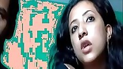 Cute muslim indian girl fucked by husband on webcam